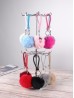 Assorted Fur Ball Keychain 10 pcs Multi-Pack with Display (DSP020-QT) (10 Pcs)